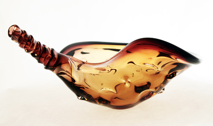 Hand Formed Shell Bowl Murano Glass