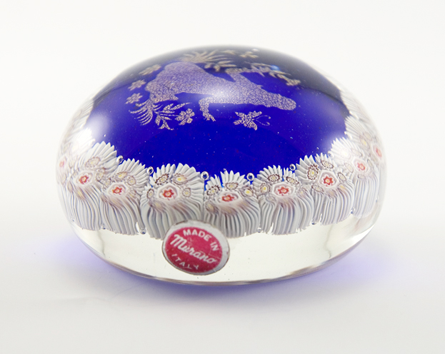 Murano Glass Paperweight with Millefiori and Gold Dust Female - Image 3