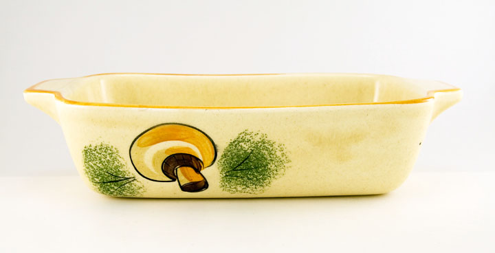 Mushroom Kitchen Decor Signed X Pottery Loaf Pan
