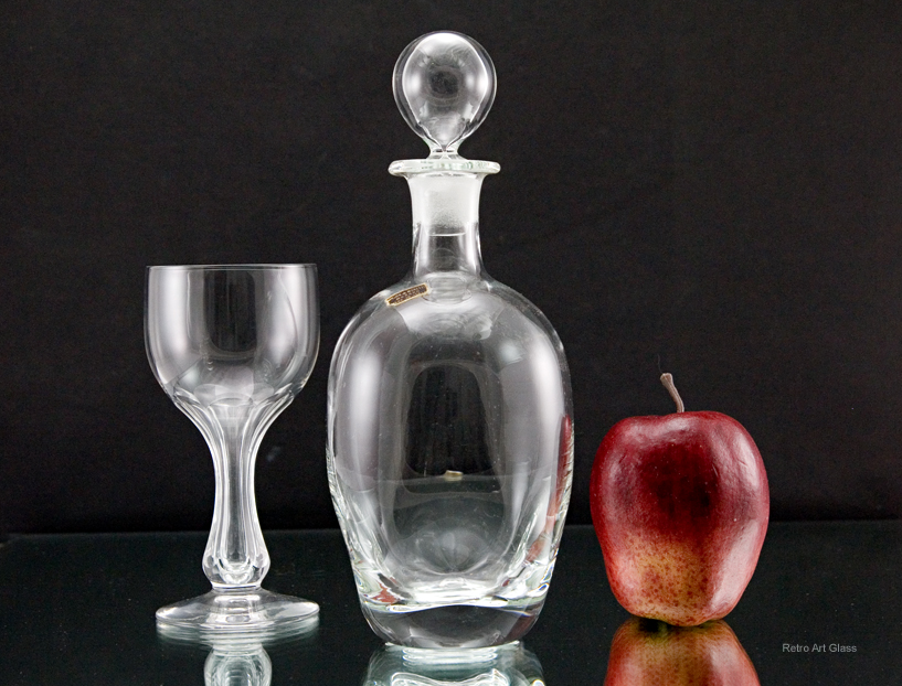 Nason & Moretti Blown Crystal Pinch Decanter