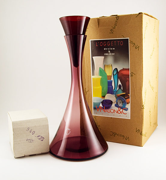 Nason Murano Glass Loggetto Wine Decanter with Box
