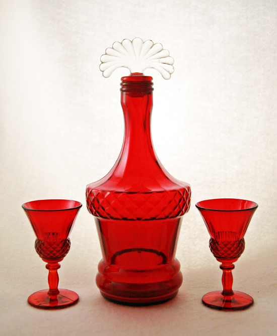 New Martinsville Art Deco Decanter Set