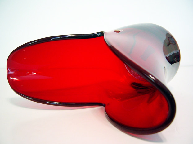 New Martinsville Viking Ruby Glass Split Vase - Image 3