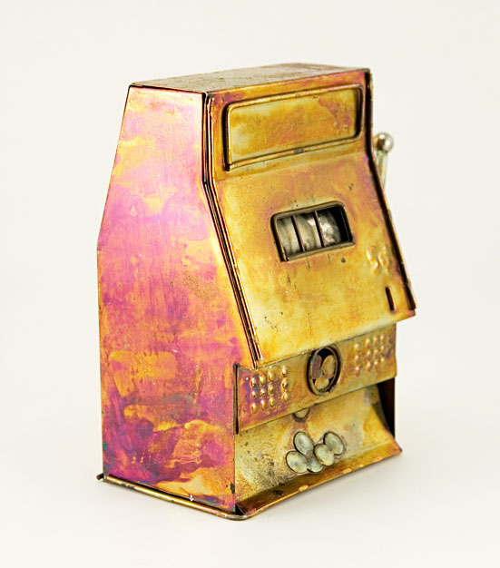 Vintage Music Box One Arm Bandit Luck Be A Lady - Image 3
