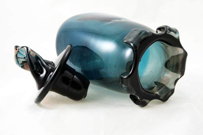Organic Style Blown Glass Jar Signed Carter - Image 3