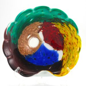 Dino Martens Oriente by Toso Cased Art Glass Bowl