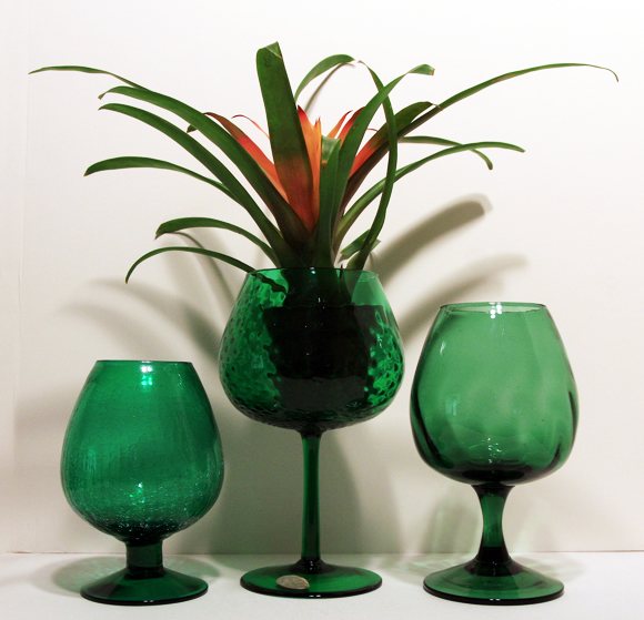 Oversized Blown Glass Brandy Snifter Vase - Image 2