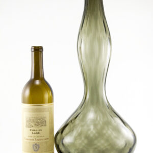 Oversized Italian Blown Optic Glass Bottle Vase