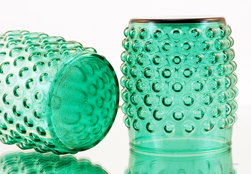 Retro Modern Hobnail Mold Blown Tumblers - Image 3