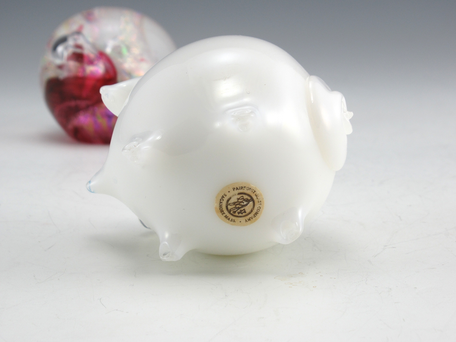 Pairpoint Glass Fat Pig with Maker's Label - Image 6