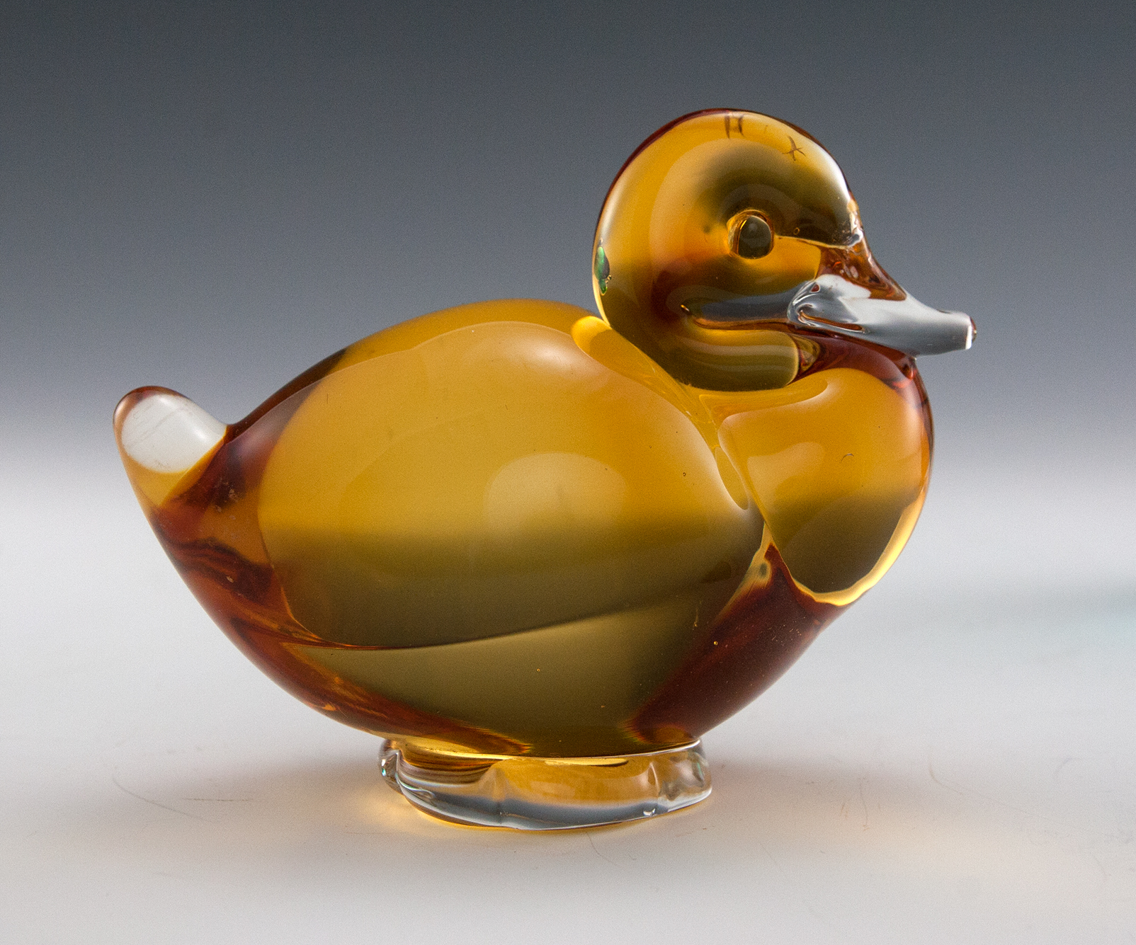 Selection of amber, browns and yellow glass at Retro Art Glass.