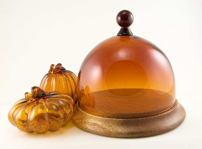Large Retro Modern Italian Glass Domed Server - Image 2