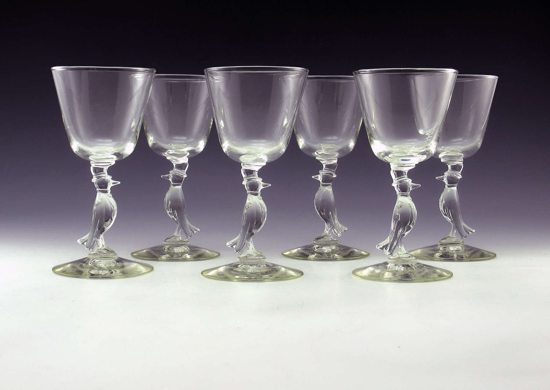 Morgantown Cocktail Stemware Old Crow 1950s Set 6 - Image 2