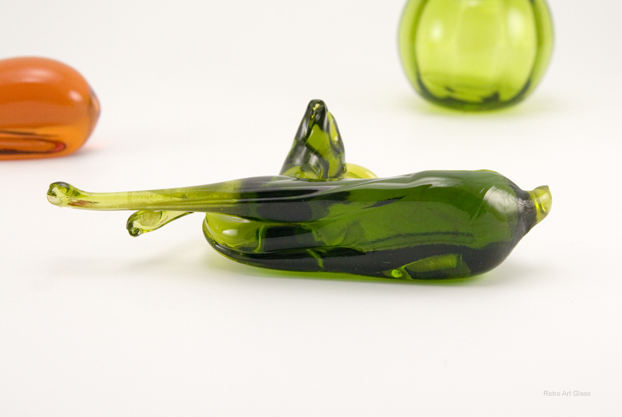 Mid-Century Modern Figurine Olive Glass Deer - Image 5