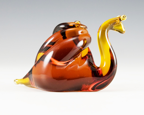 Large Vintage Snail Pilgrim Art Glass - Image 2