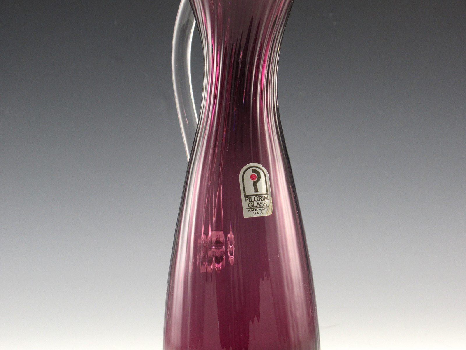 Vintage Amethyst Ewer Jug by Pilgrim Art Glass, USA - Image 2