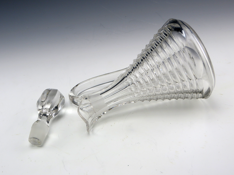 Heisey Prison Stripe Pattern Antique Crystal Cruet Rare - Image 5