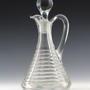 Heisey Prison Stripe Pattern Antique Crystal Cruet Rare