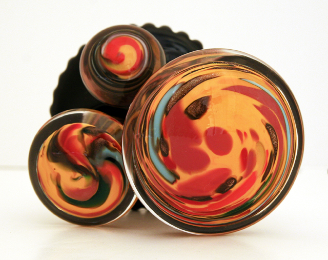 Psychedelic Magic Mushroom Group Labeled Venetian Glass - Image 4