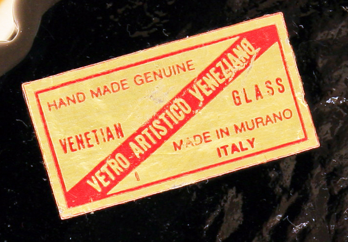 Psychedelic Magic Mushroom Group Labeled Venetian Glass - Image 2