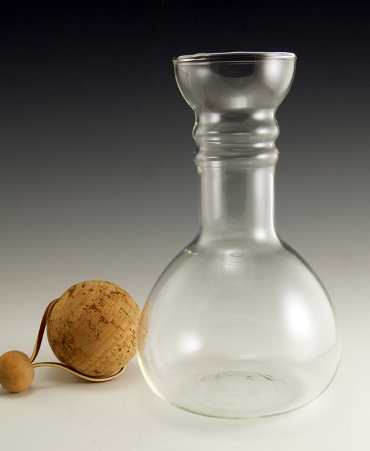 Pyrex Beaker Carafe with Cork Ball Stopper