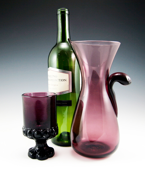 Rare Early Blenko Jug with Stylized Handle - Image 2