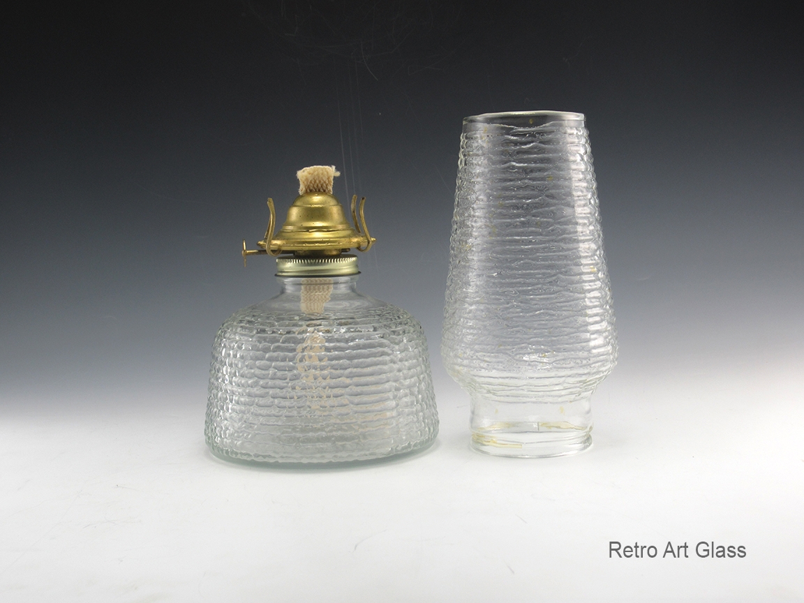 Soreno Pattern Glass Retro Vintage Oil Lantern Rare - Image 3