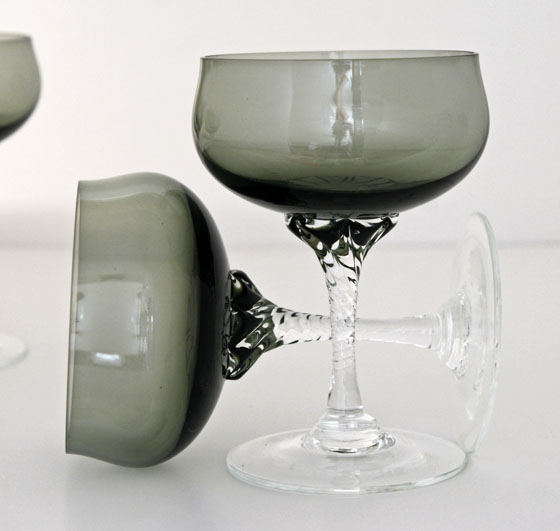 Vintage Crystal Cocktail Stemware Set of 8 - Image 3