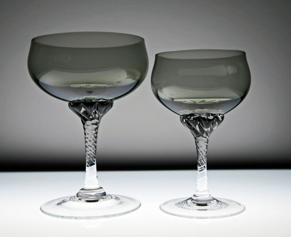 Vintage Crystal Cocktail Stemware Set of 8 - Image 2