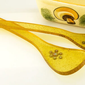 Retro Atomic Decor Lucite Serving Utensils
