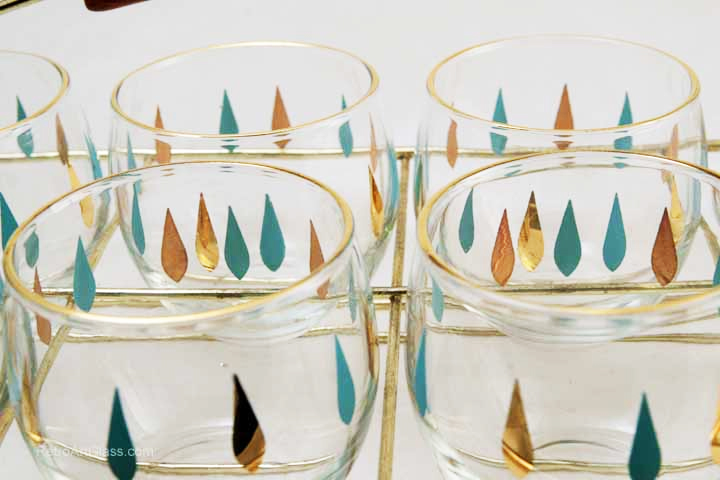 Retro Atomic Era Ball Tumbler Set in Rack - Image 2