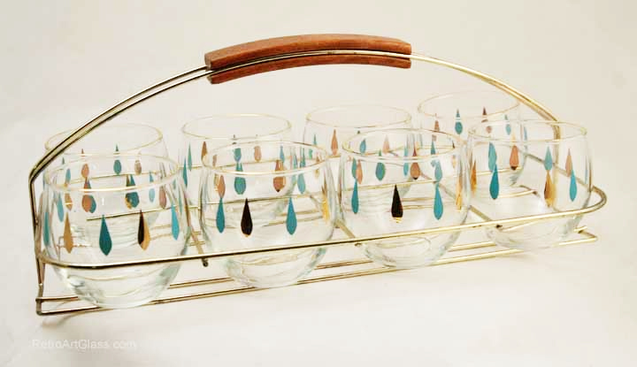 Retro Atomic Era Ball Tumbler Set in Rack - Image 3