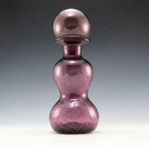 Home Decor Vintage Bubble Bottle Amethyst Crackle Glass