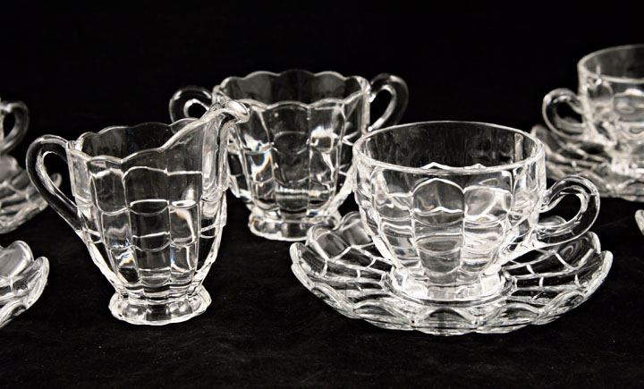 Vintage Coffee Set Service for Four by Cambridge Glass