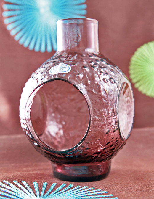 Retro Decor Chimney Candle Holder by Rainbow Art Glass