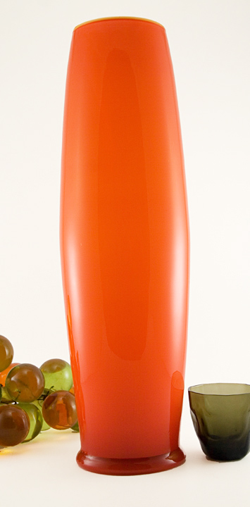 Retro Mod Italian Blown Cased Glass Bullet Vase - Image 3