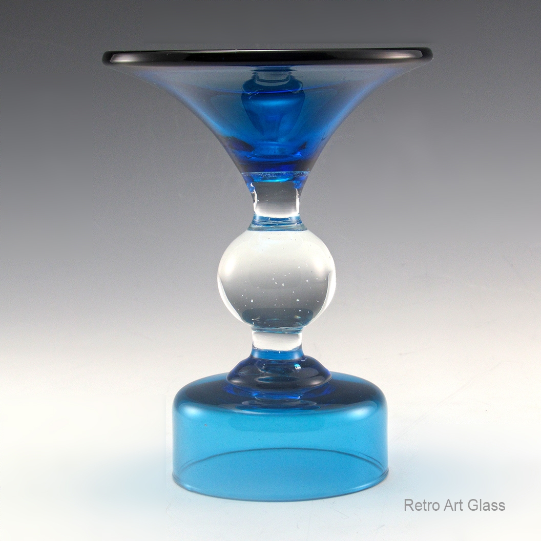 Mid-Century Modern Blown Art Glass Candle holder - Image 3