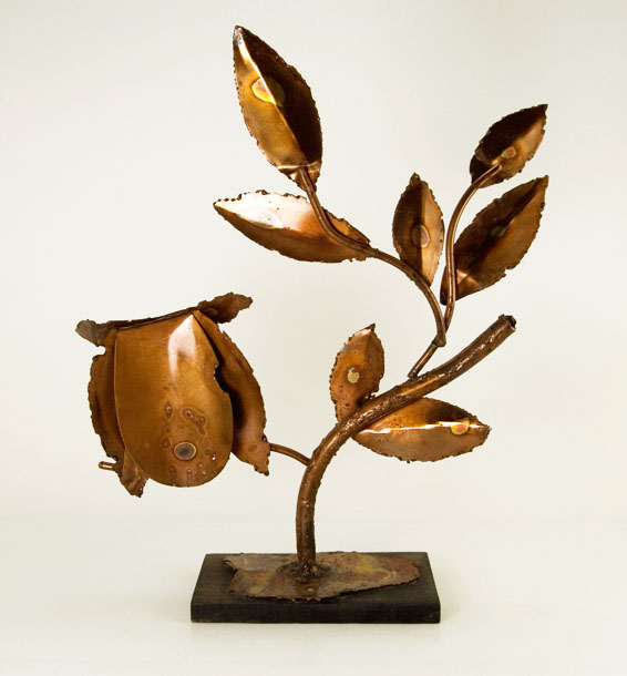 Brass Owl Sculpture Retro Modern Jere Style - Image 2