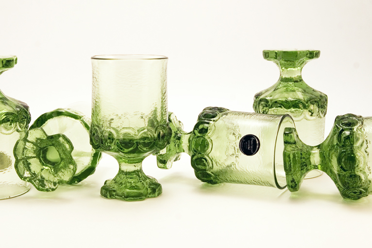 Retro Tiffin Franciscan Glass Goblet Set of Six - Image 2