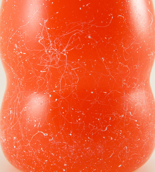 Vintage Glass Canister Jar in Orange Spatter - Image 4