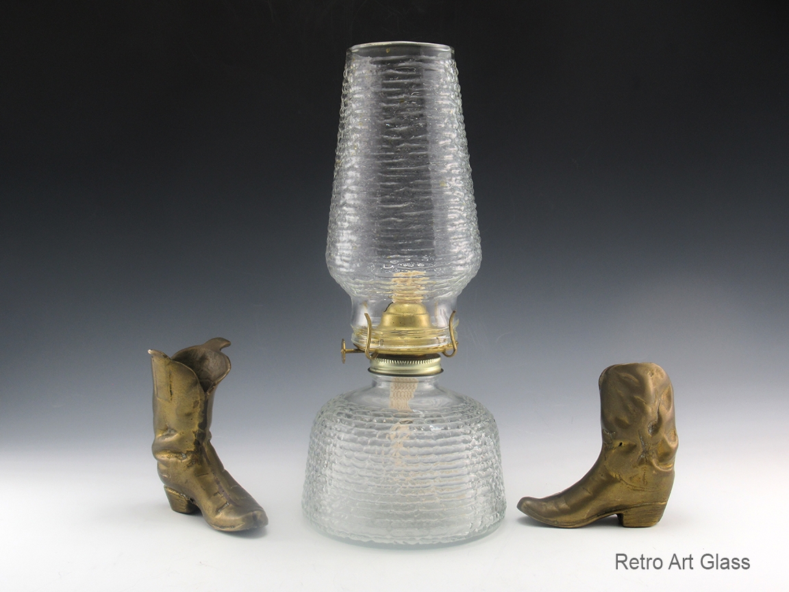 Soreno Pattern Glass Retro Vintage Oil Lantern Rare - Image 2