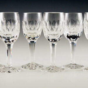 Rock Crystal Stemware Set of Six Liquor Goblets Ceska