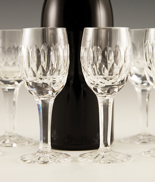 Rock Crystal Stemware Set of Six Liquor Goblets Ceska - Image 2