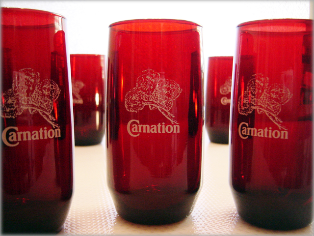 Royal Ruby Carnation Tumbler Set of 8 - Image 2