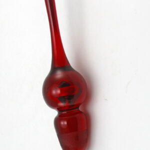 Ruby Glass Stopper for Mid-Century Modern Decanters 6.25" Long