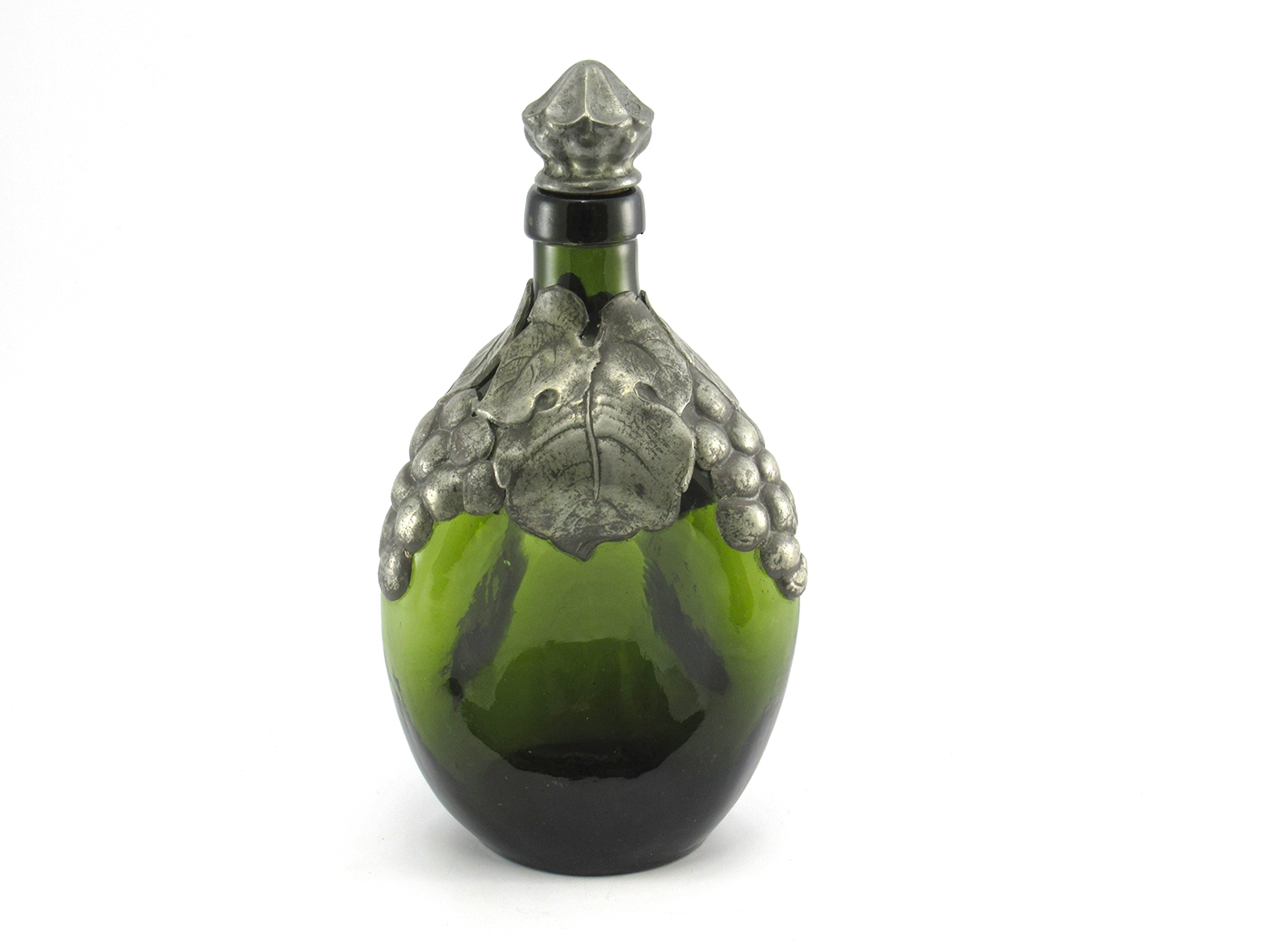 Vintage Old World Style Pinched Decanter Made in Denmark Grape