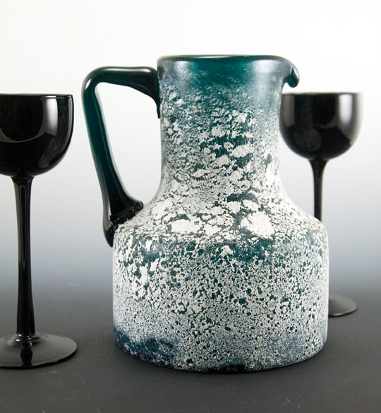 Corroso Art Glass Hand-Blown Jug Mid-Century Italy