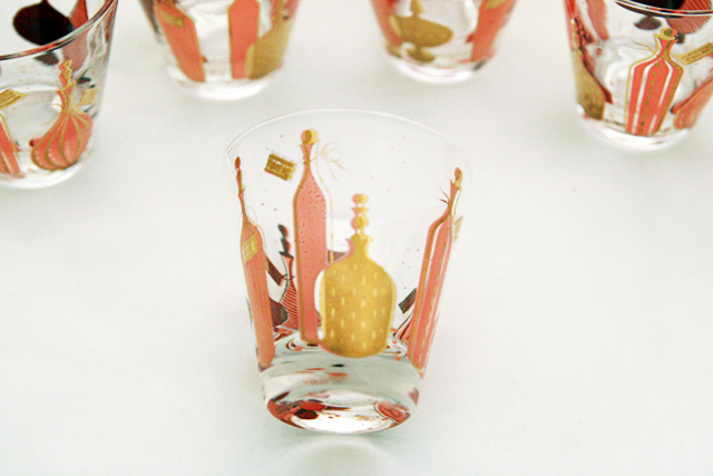 Set 6 Mid-Century Decanter Bar Glass - Image 2
