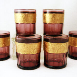 Set of Deco Period Fipop Neo-classical Glass Tumblers