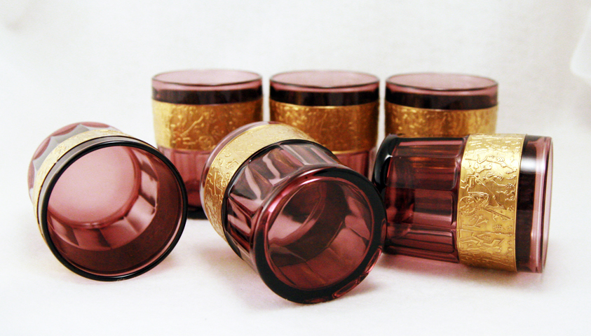 Set of Deco Period Fipop Neo-classical Glass Tumblers - Image 2